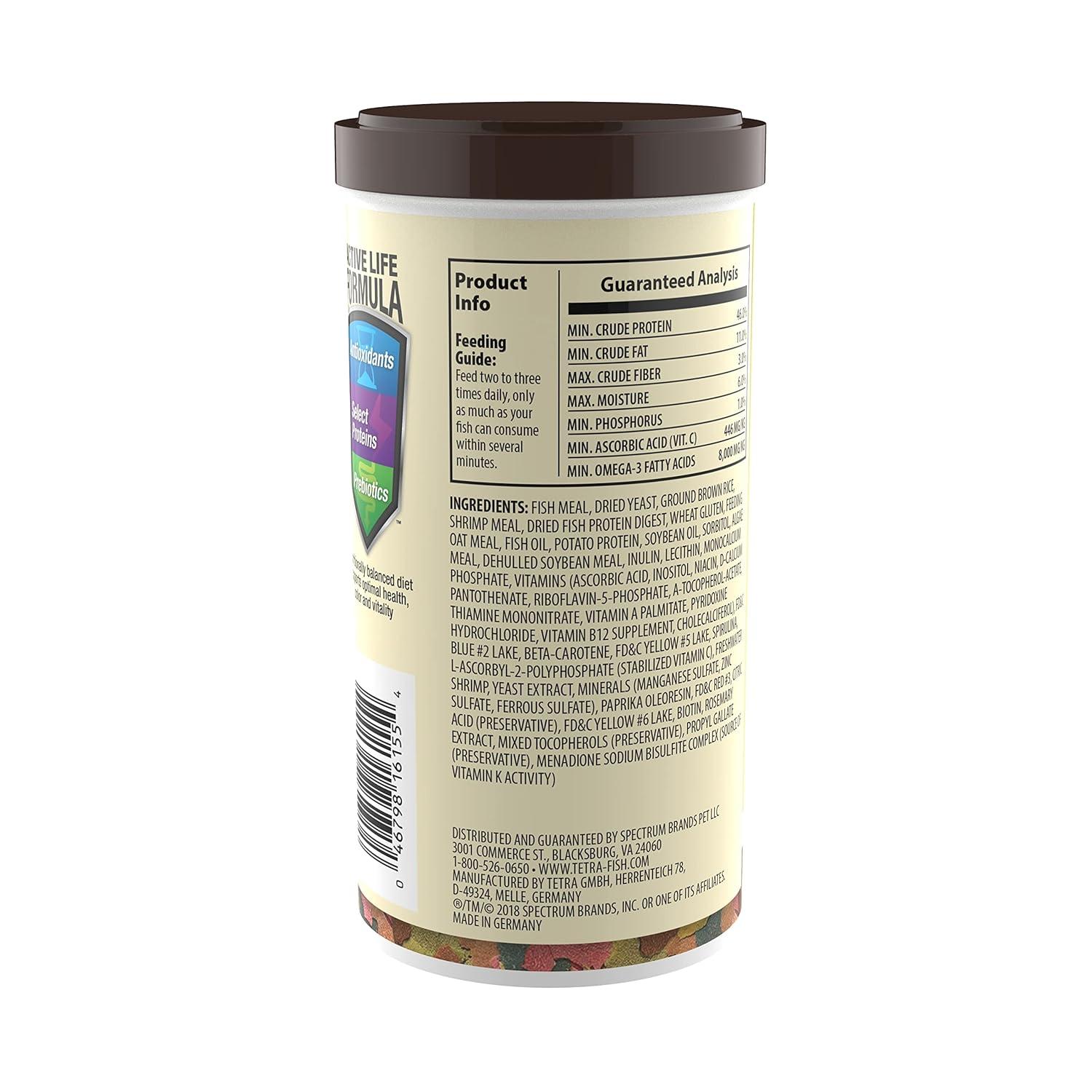 Tetra Tropical Large Flakes Nutritionally Balanced Fish Flavor Dry Fish Food - 5.65oz