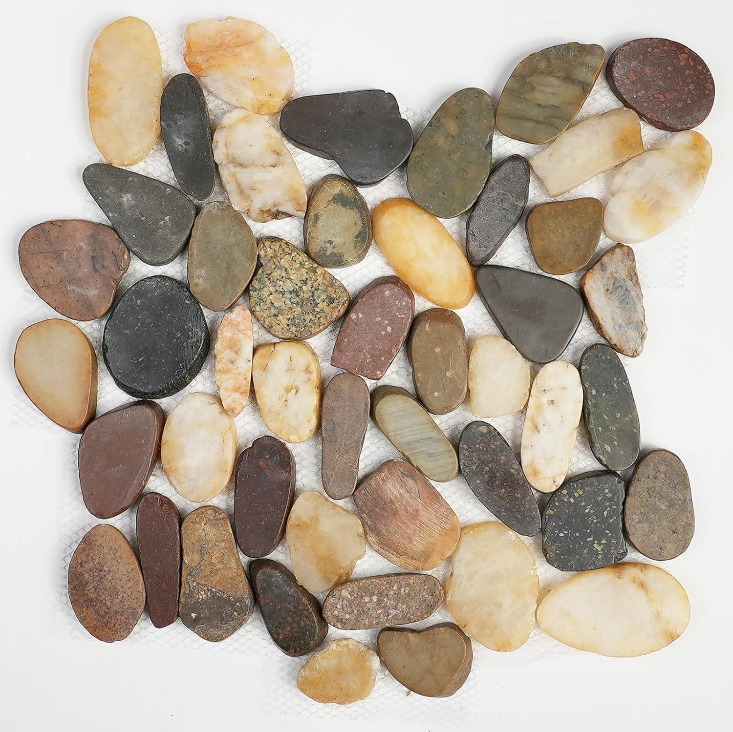 StoneCreek Pebble Mosaic Tile for Floors & Walls, 6 Pieces per Box