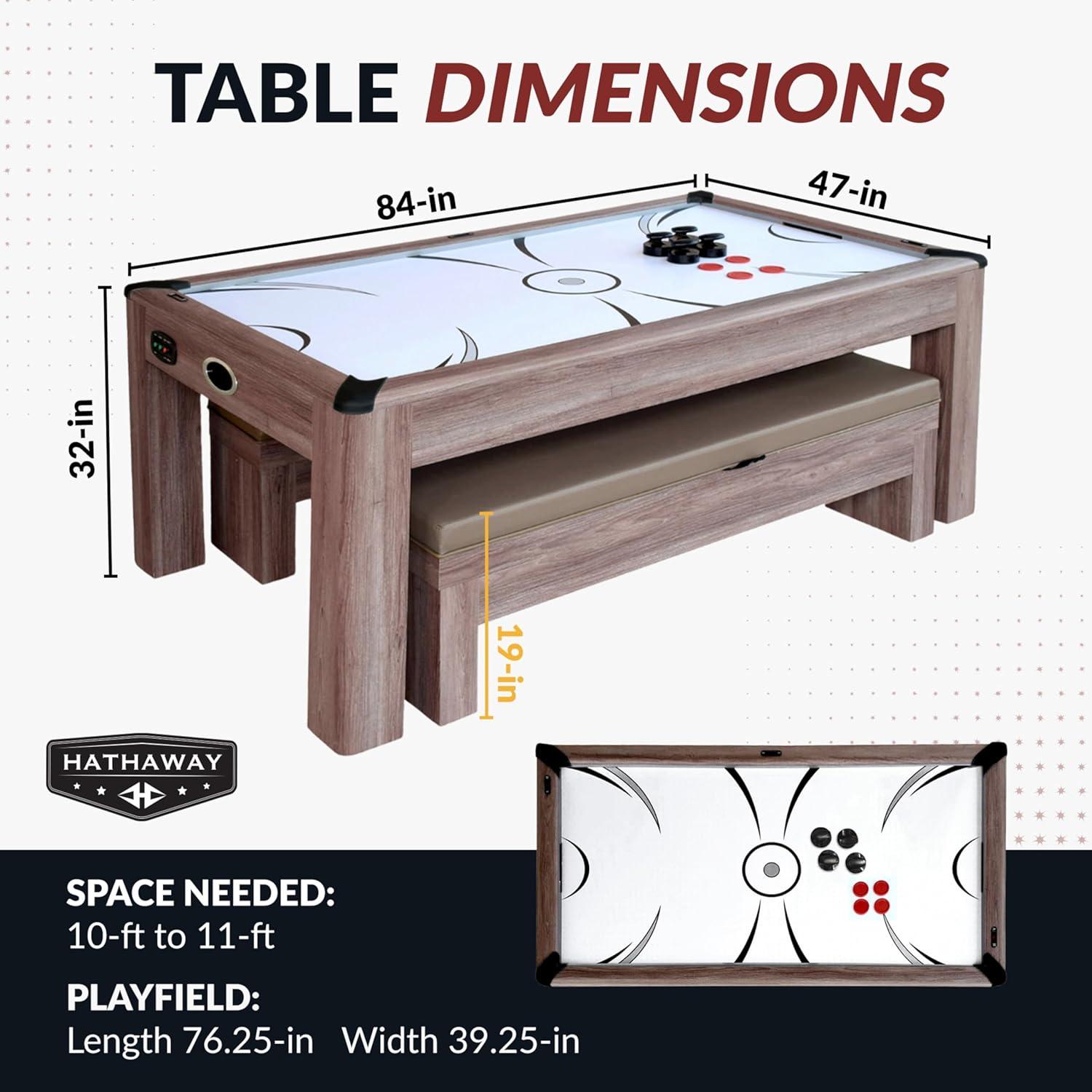 84" 2 - Player Air Hockey Table Digital Scoreboard