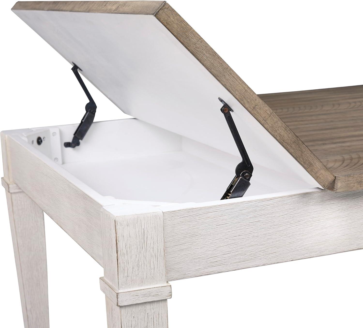 Signature Design by Ashley Casual Skempton Dining Table, White/Light Brown