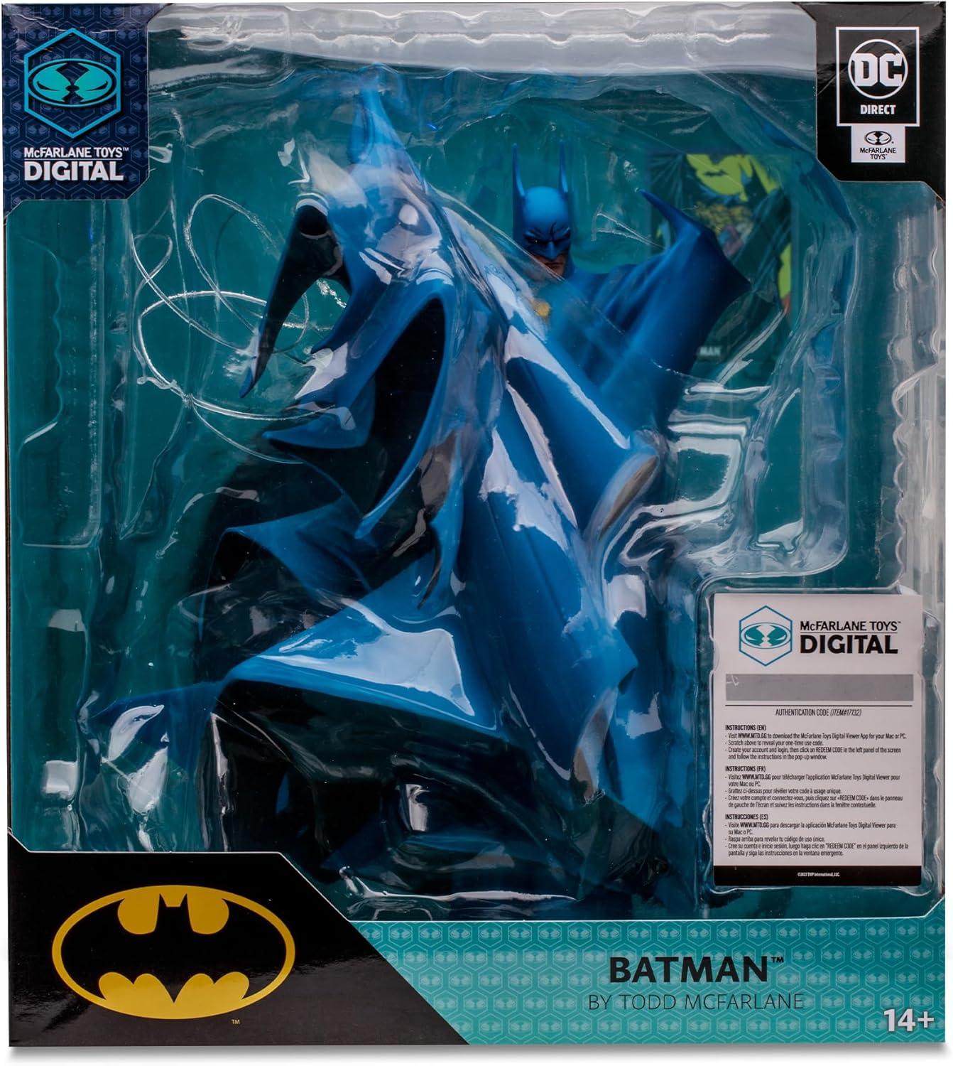 DC Direct 12 Inch Statue Figure Posed 1/8 Scale - Batman Blue Cape by Todd McFarlane Digital