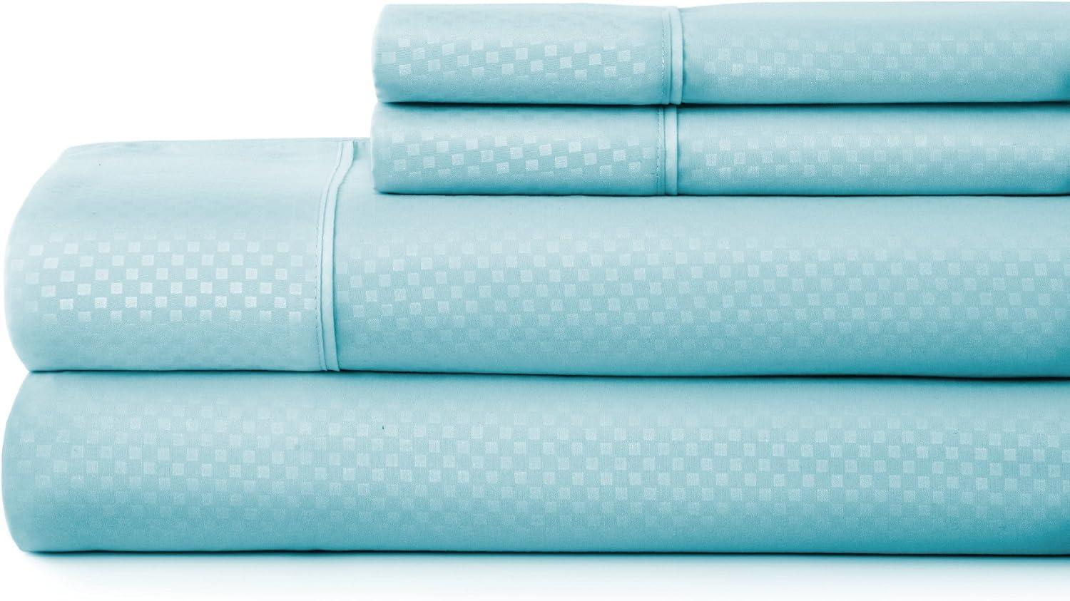 Becky Cameron Checkered Embossed Bed Sheet Set