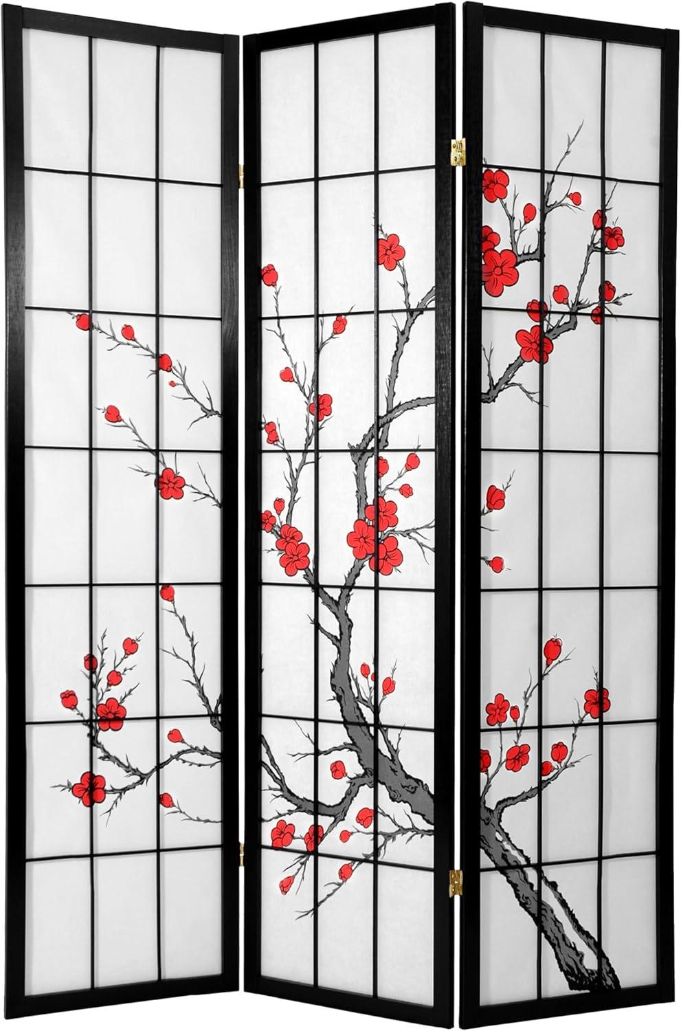 Oriental Furniture 6' Tall Blossom Shoji Screen