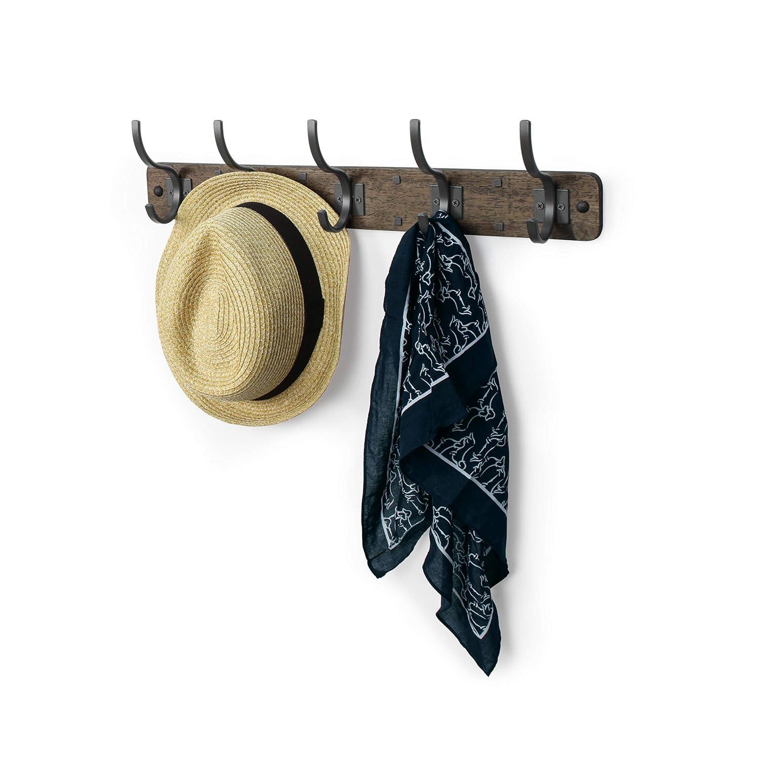 Spectrum Richmond Solid Wood Wall 5 - Hook Wall Mounted Coat Rack