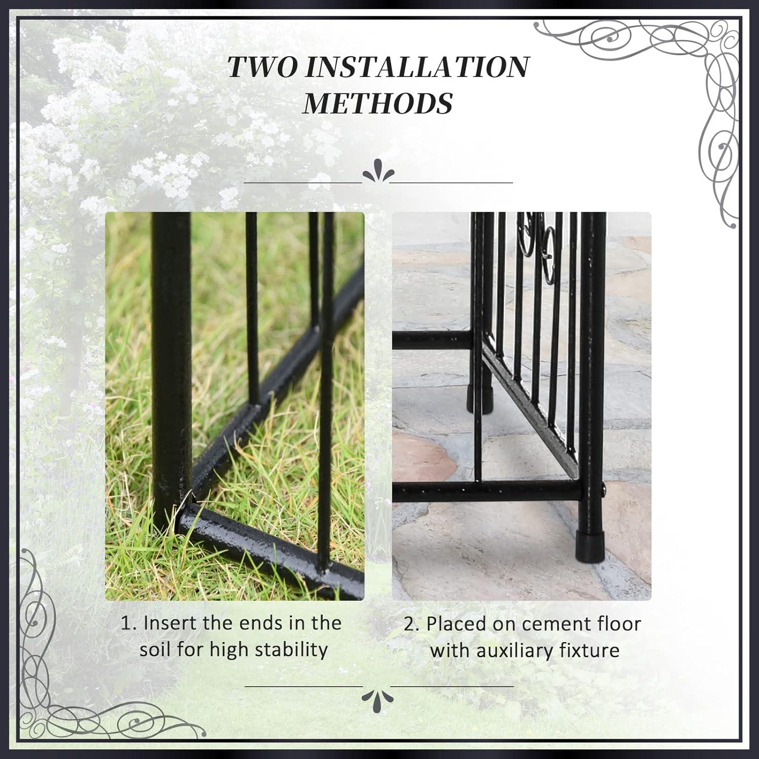 78.75'' W x 19.75'' D Steel Arbor with Gate in Black