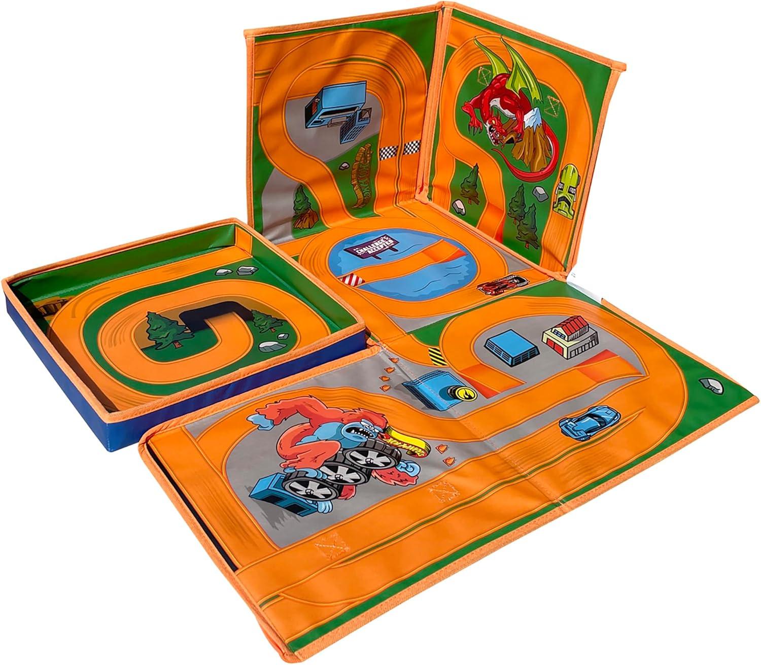 Hot Wheels Blue and Orange ZipBin 300 Car Storage Cube