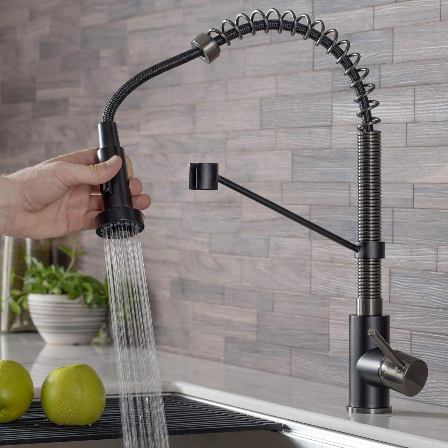 KRAUS Bolden Commercial Style 2-Function Single Handle Pull Down Kitchen Faucet