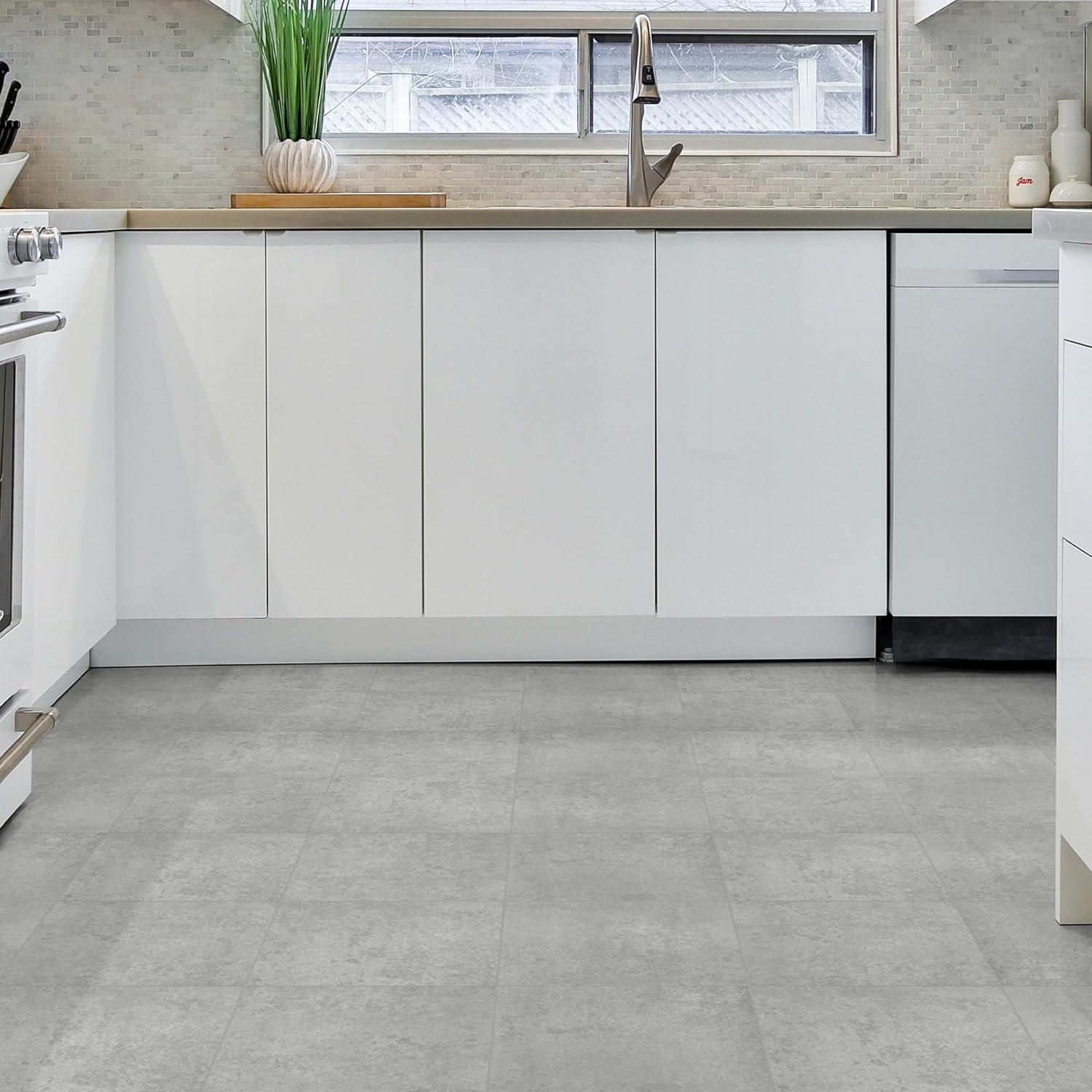 Sunwings 9'' x 9'' x 4mm SPC Peel & Stick Floor Tile Luxury Vinyl Flooring