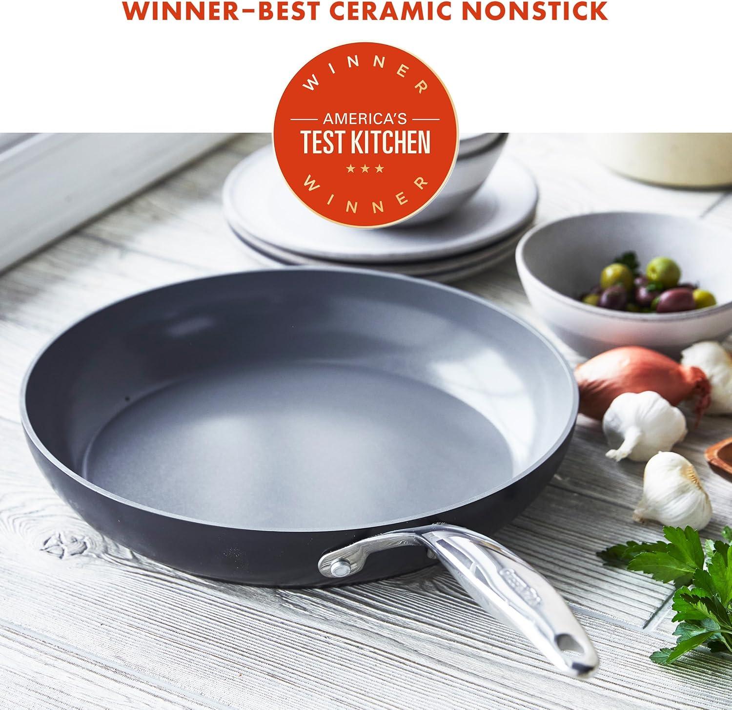 GreenPan GreenPan Valencia Pro Healthy Ceramic Nonstick Hard-Anodized Aluminum Frying Pan
