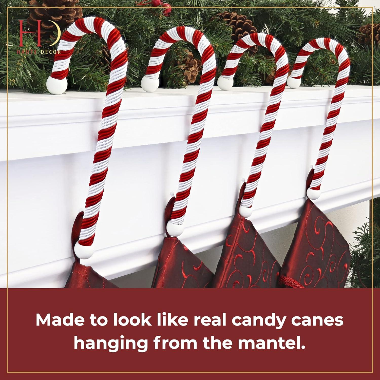 4ct Candy Cane Stocking Holders Haute Decor