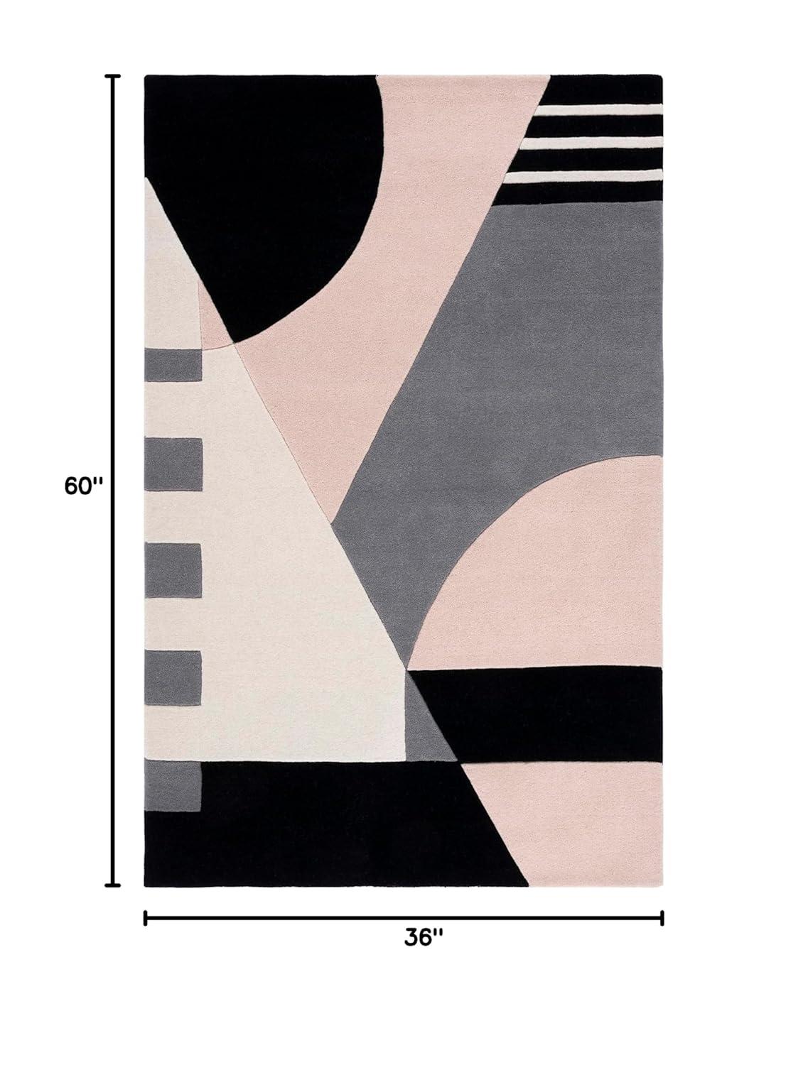 Rodeo Drive RD863 Hand Tufted Area Rug - Pink/Ivory - 3'x5' - Safavieh.