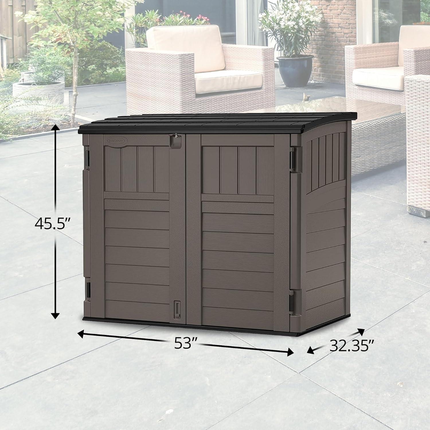 Suncast Suncast Outdoor Resin Horizontal Storage Shed