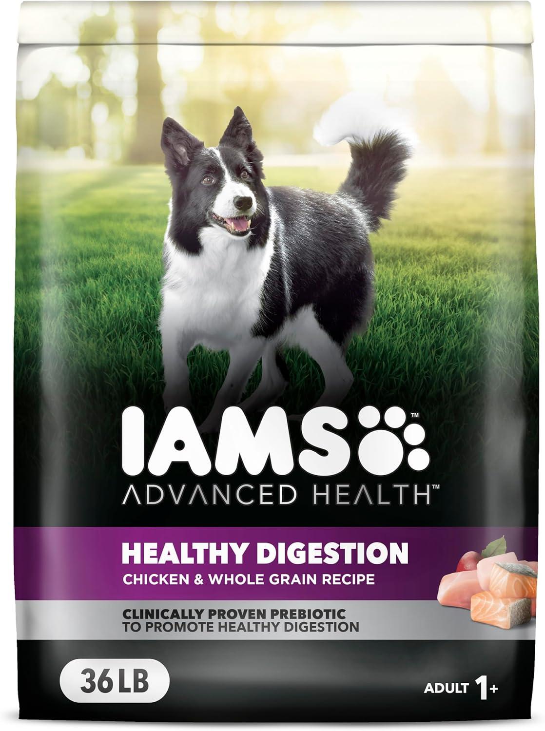 Iams Advanced Health Healthy Digestion Chicken And Whole Grain Recipe Dry Dog Food, 36 Lb Bag