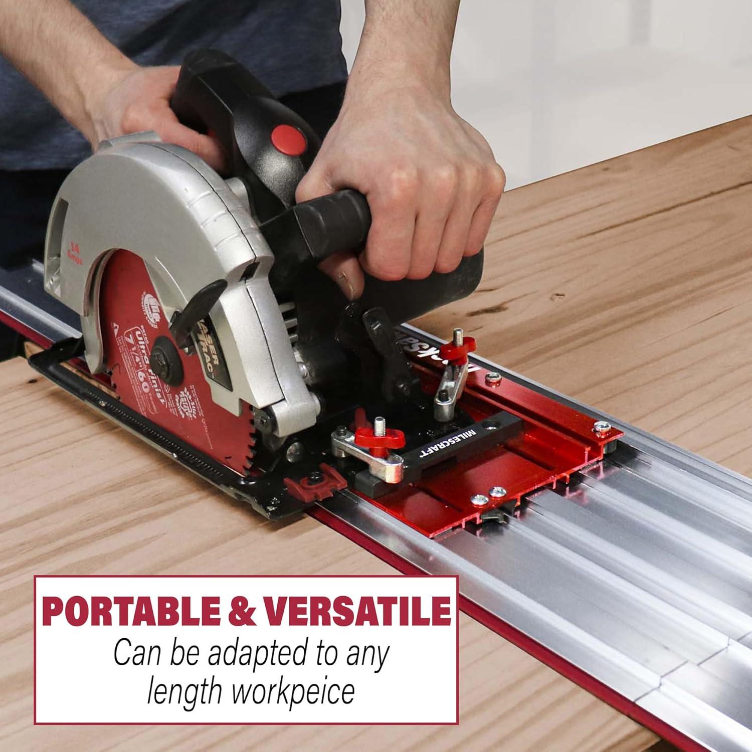 Milescraft Red and Silver Aluminum Track Saw Guide System