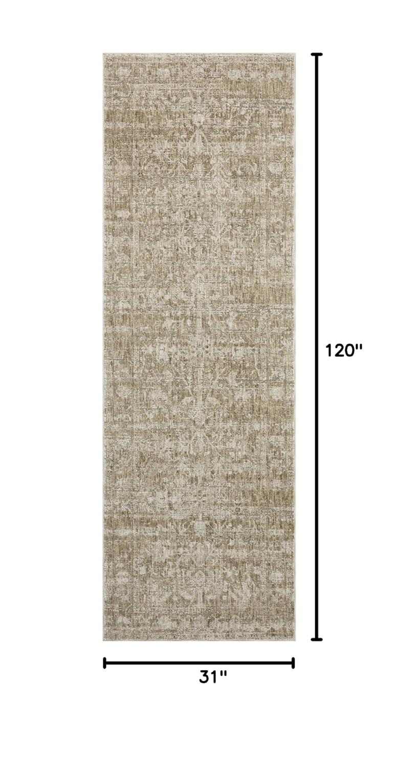 Honora Rug by Amber Lewis x Loloi - Khaki and Beige / 2'7" x 10' Runner