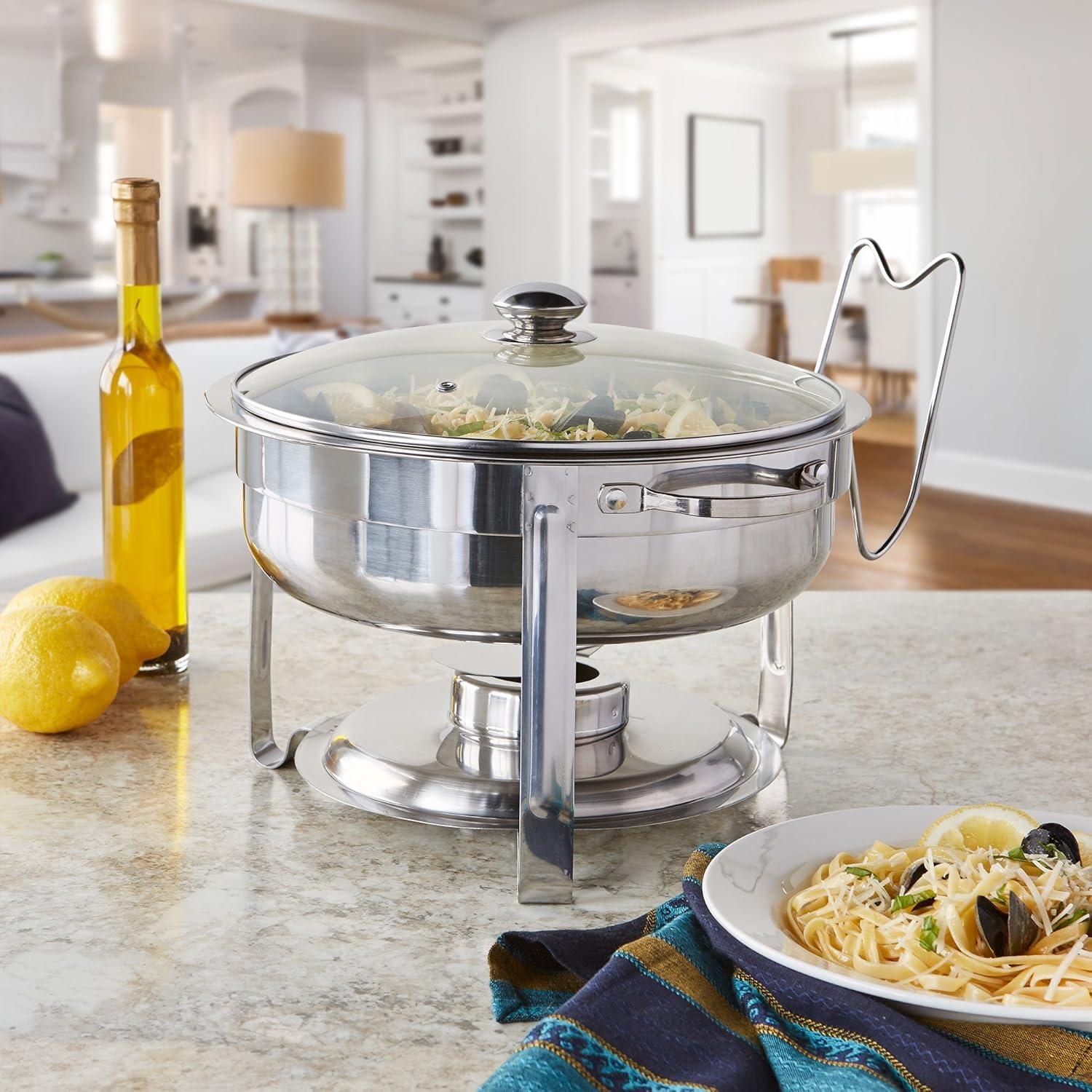 NUCU-Vollrath Home Food Chafer, 4-Quart, Polished Stainless Steel