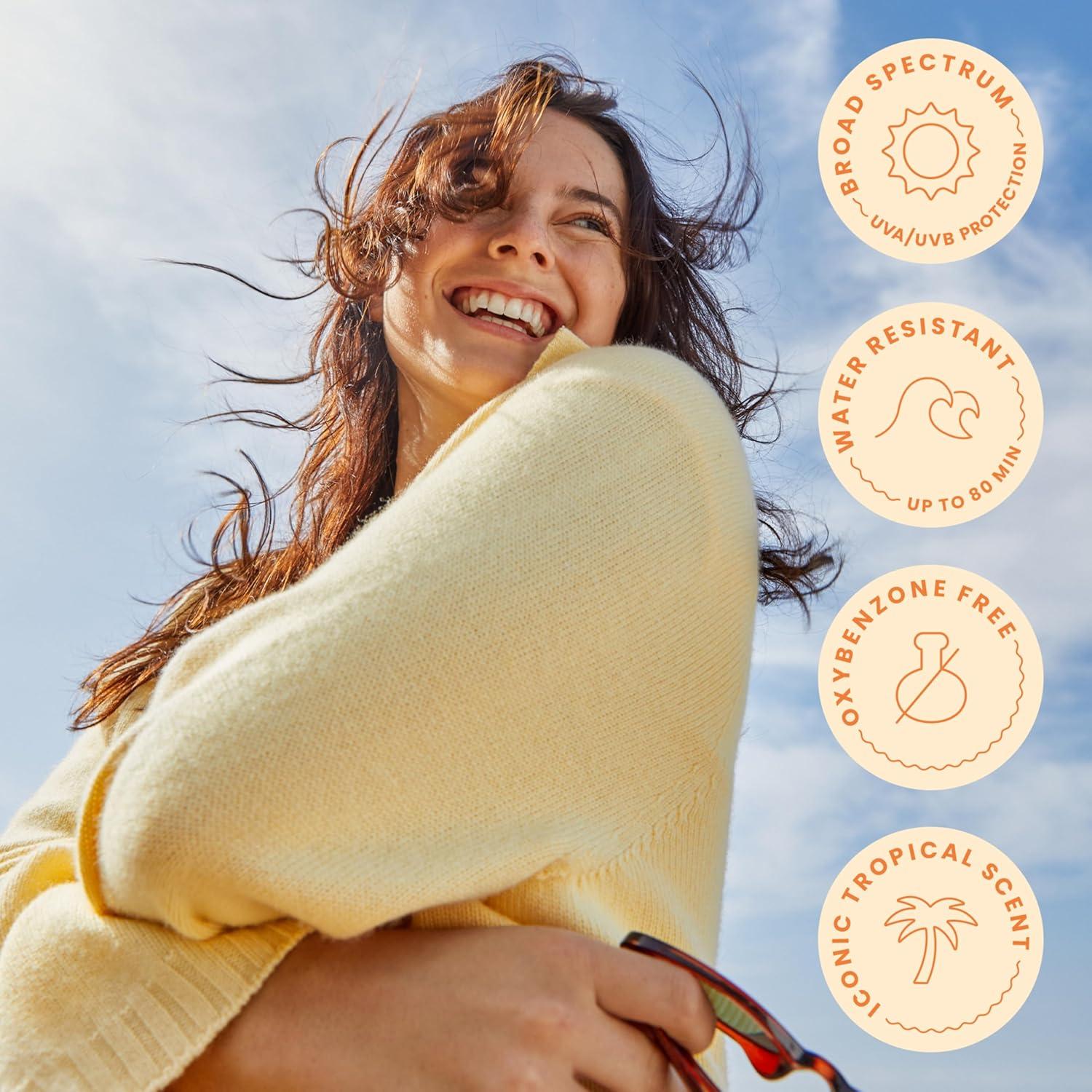 Hawaiian Tropic SPF 30 Broad Spectrum Sunscreen, Hydration Weightless Moisturizing Sunscreen Lotion, 6 Fl Oz, Twin Pack