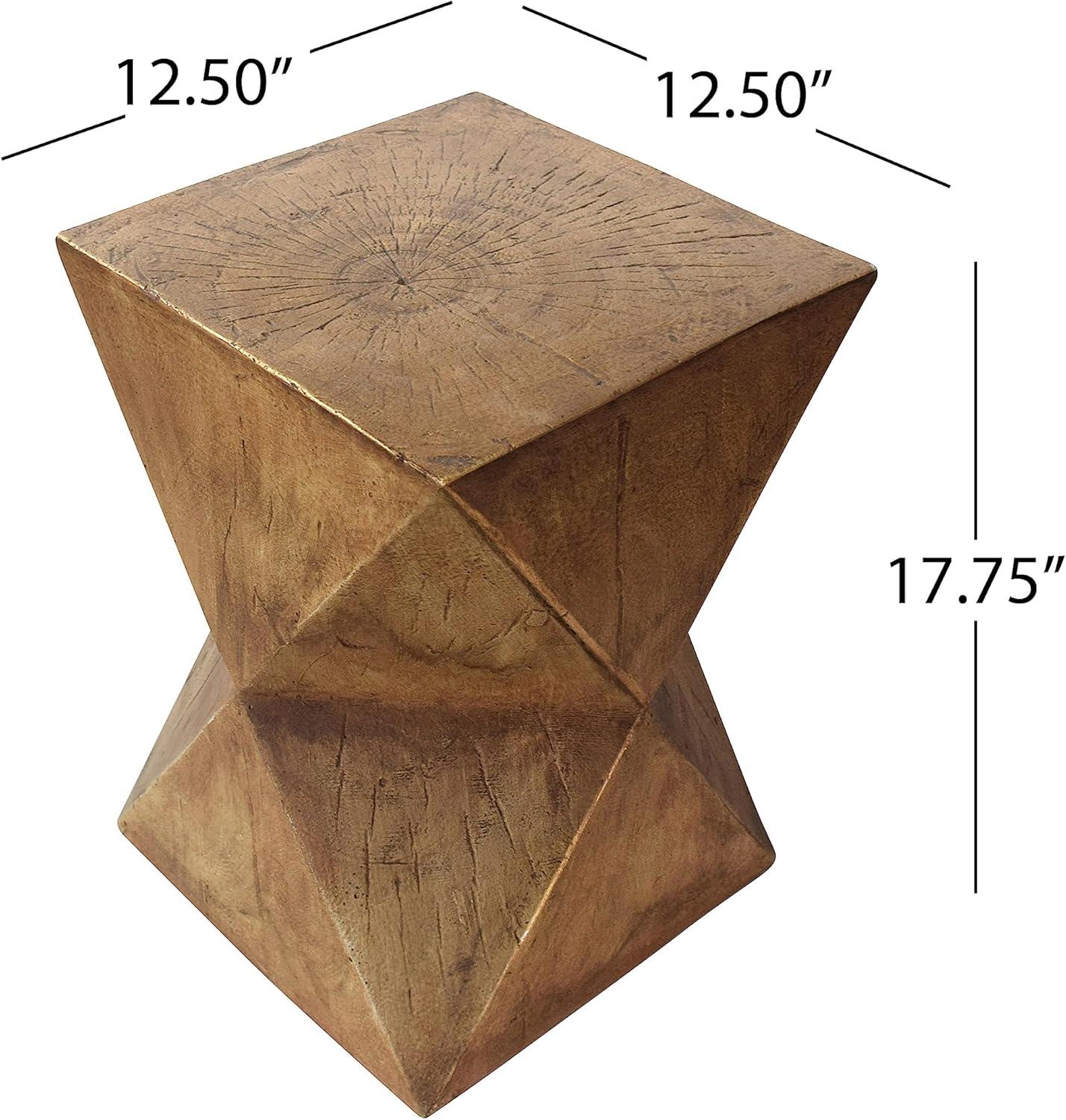 Lux Outdoor Lightweight Concrete Accent Table, Natural