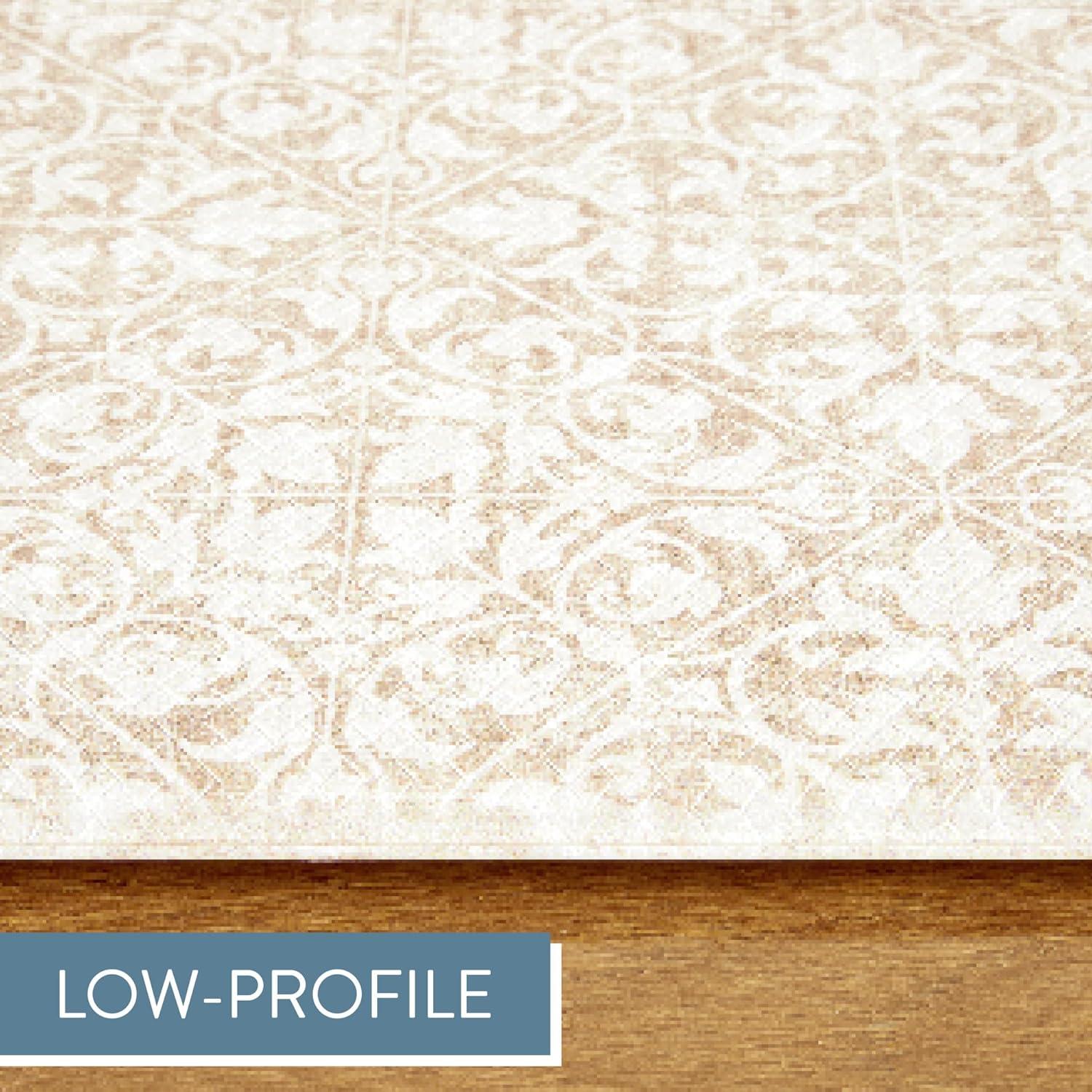 Town & Country Living TOWN & COUNTRY BASICS Comfort Plus Non-Slip Backing Vintage Medallion Tile Anti Fatigue Comfort Mat