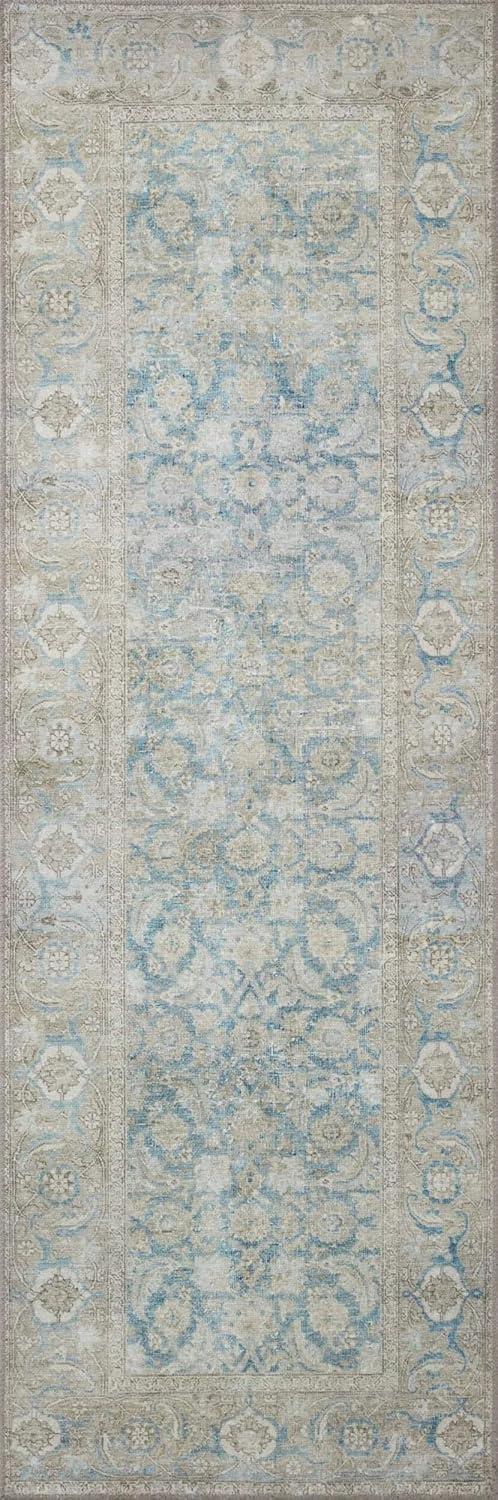 Loloi II Wynter WYN-10 Ocean / Silver Oriental Area Rug 2'-0" x 5'-0"