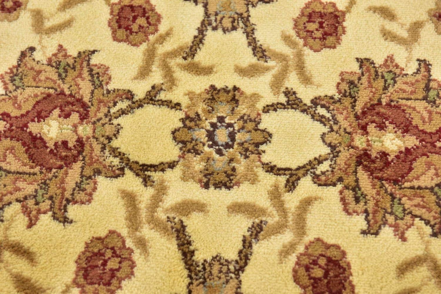 Unique Loom 4' 1 x 4' 1 Square Cream Voyage Springfield Area Rug