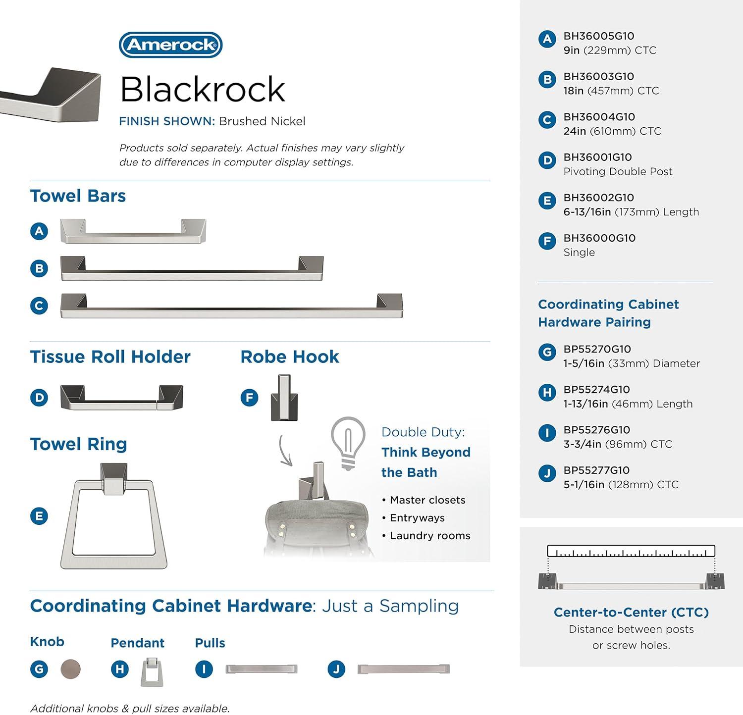 Amerock Blackrock Wall Mounted Towel Bar