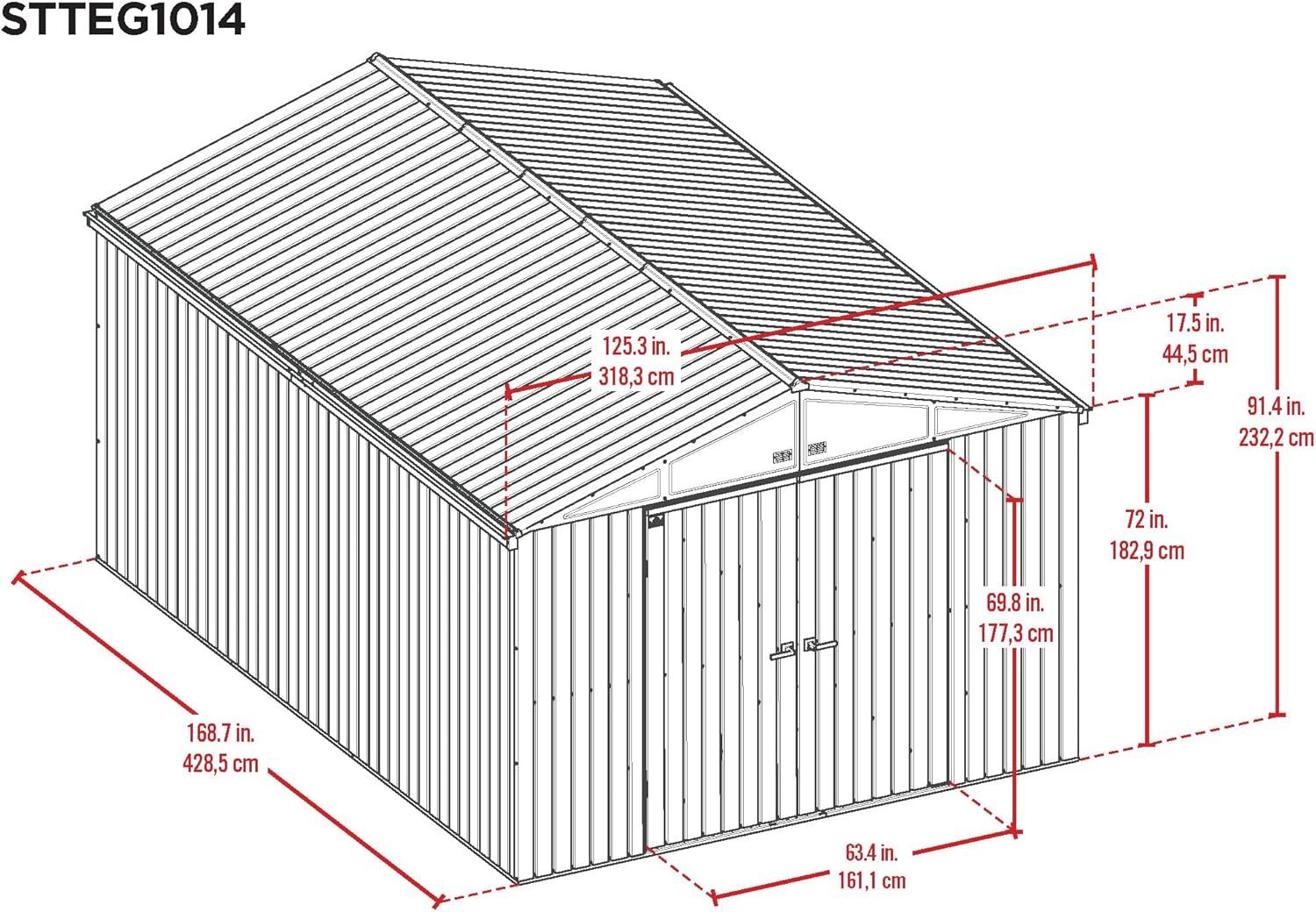 Scotts Lawn Care Storage Shed, 10x14, Green