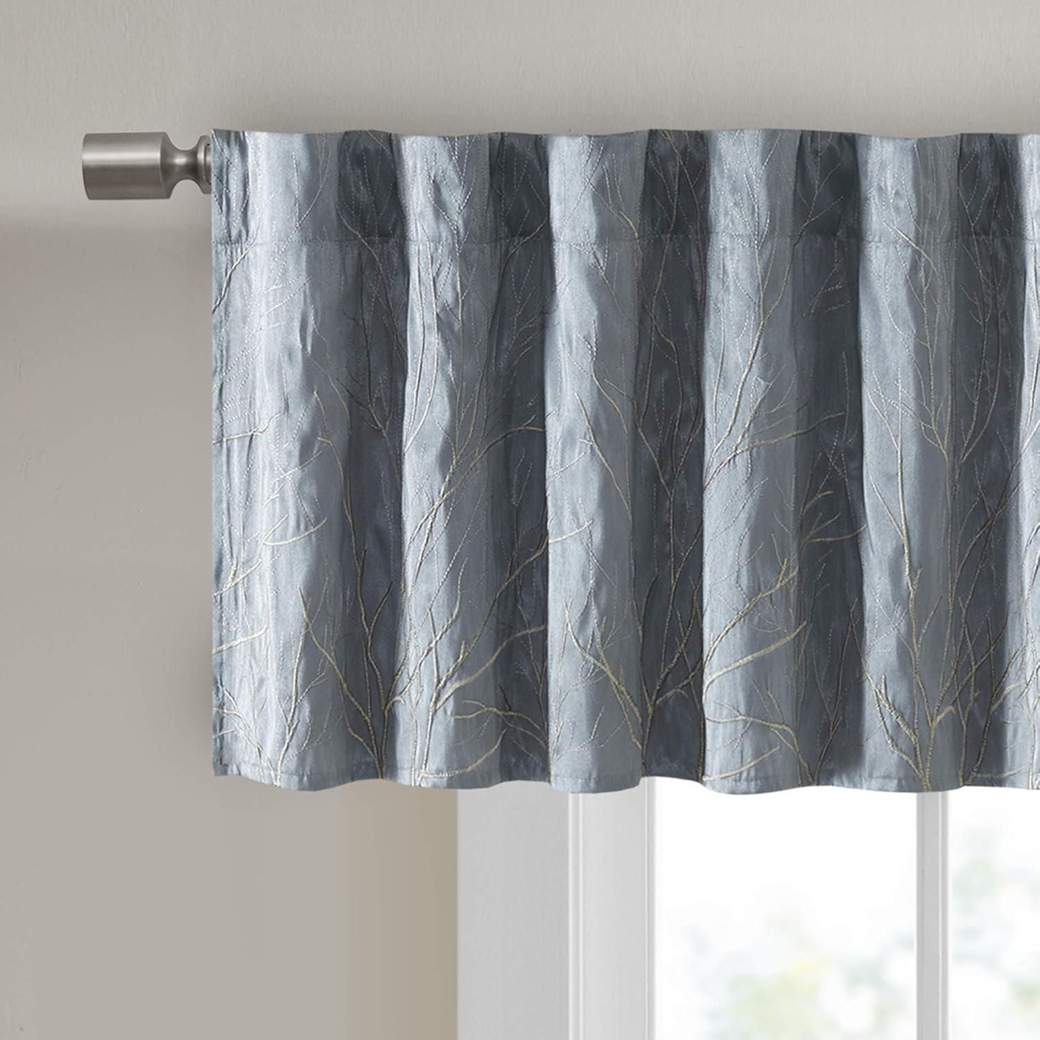 Andora Faux Silk Embroidered Window Valance