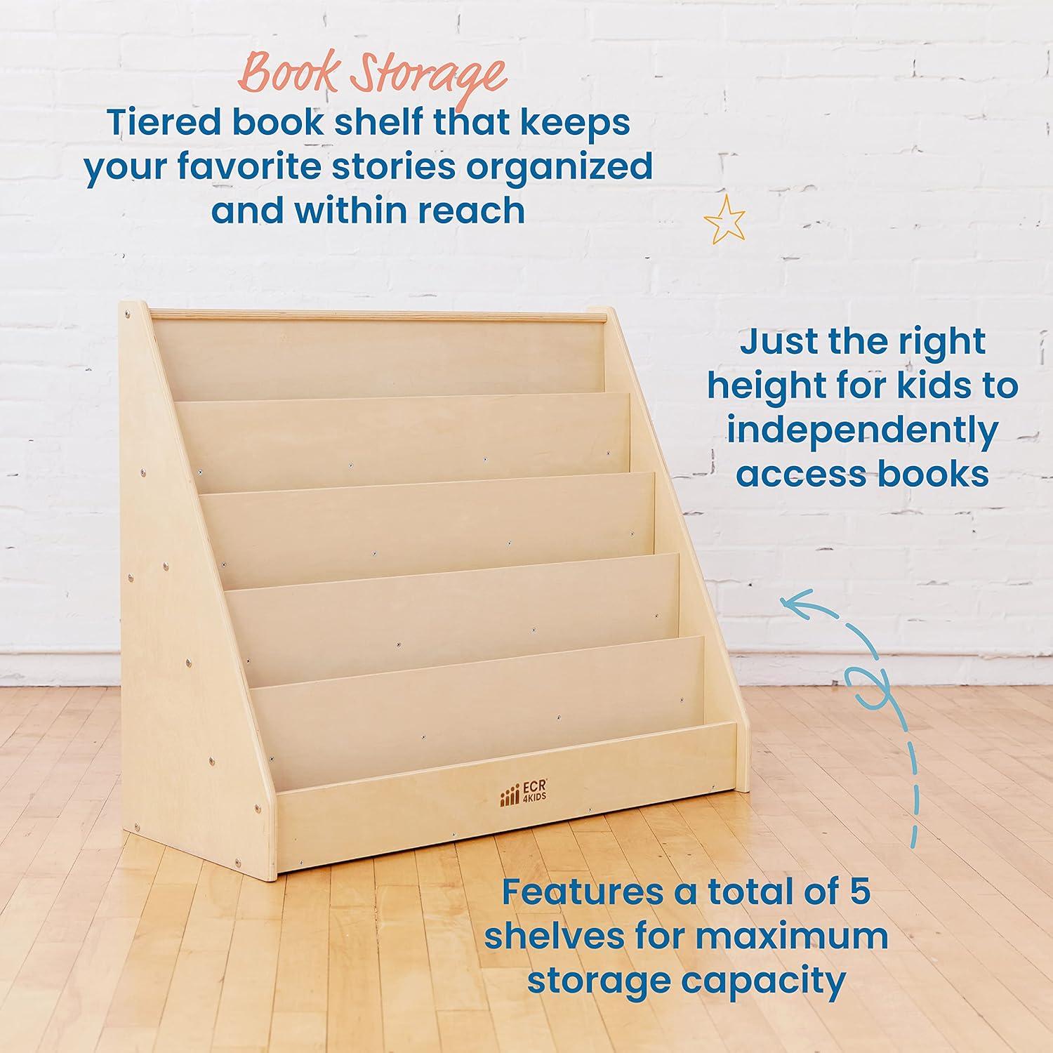 ECR4Kids Single-Sided Book Display, Classroom Bookshelf