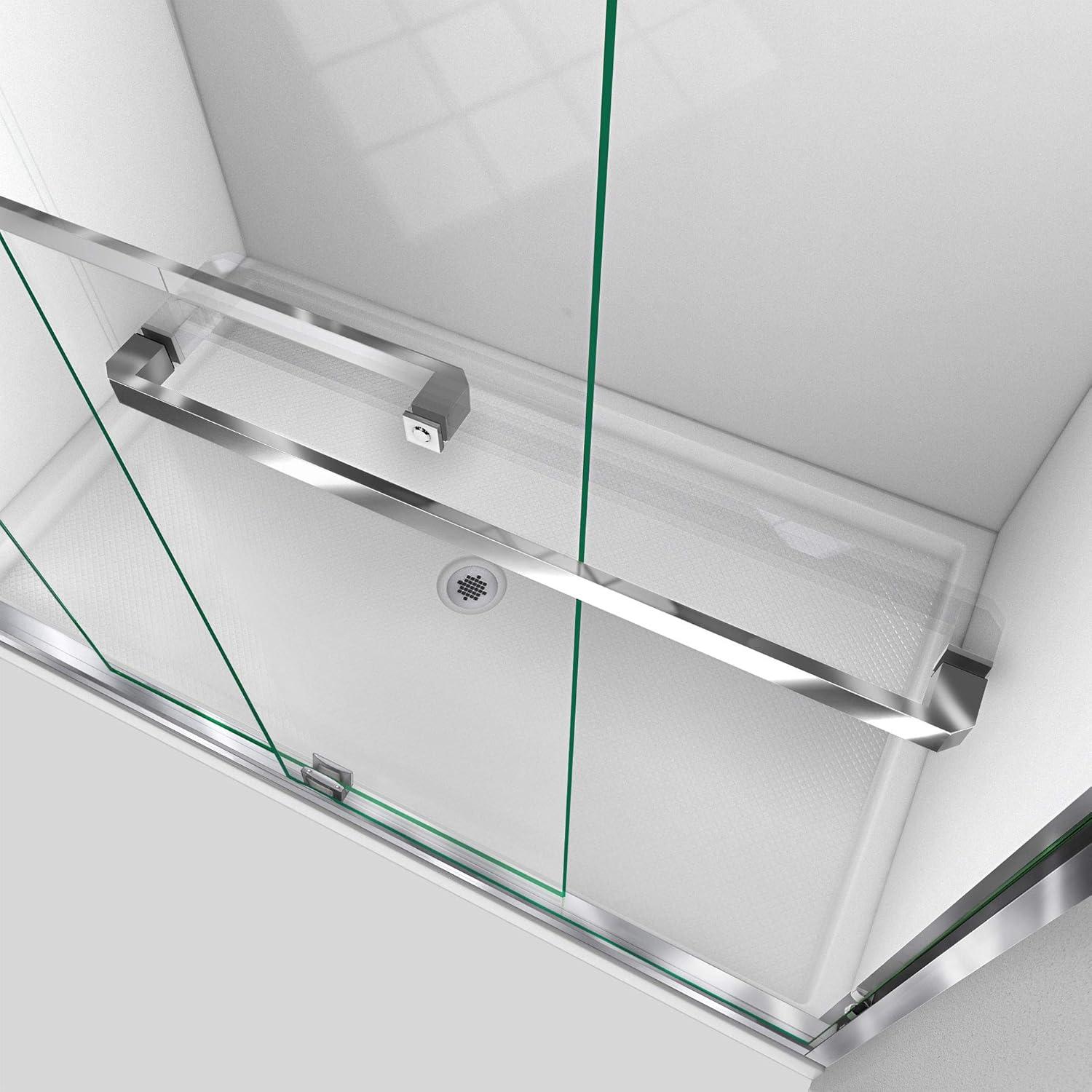 Encore 60'' Clear Tempered Glass Frameless Sliding Tub Door