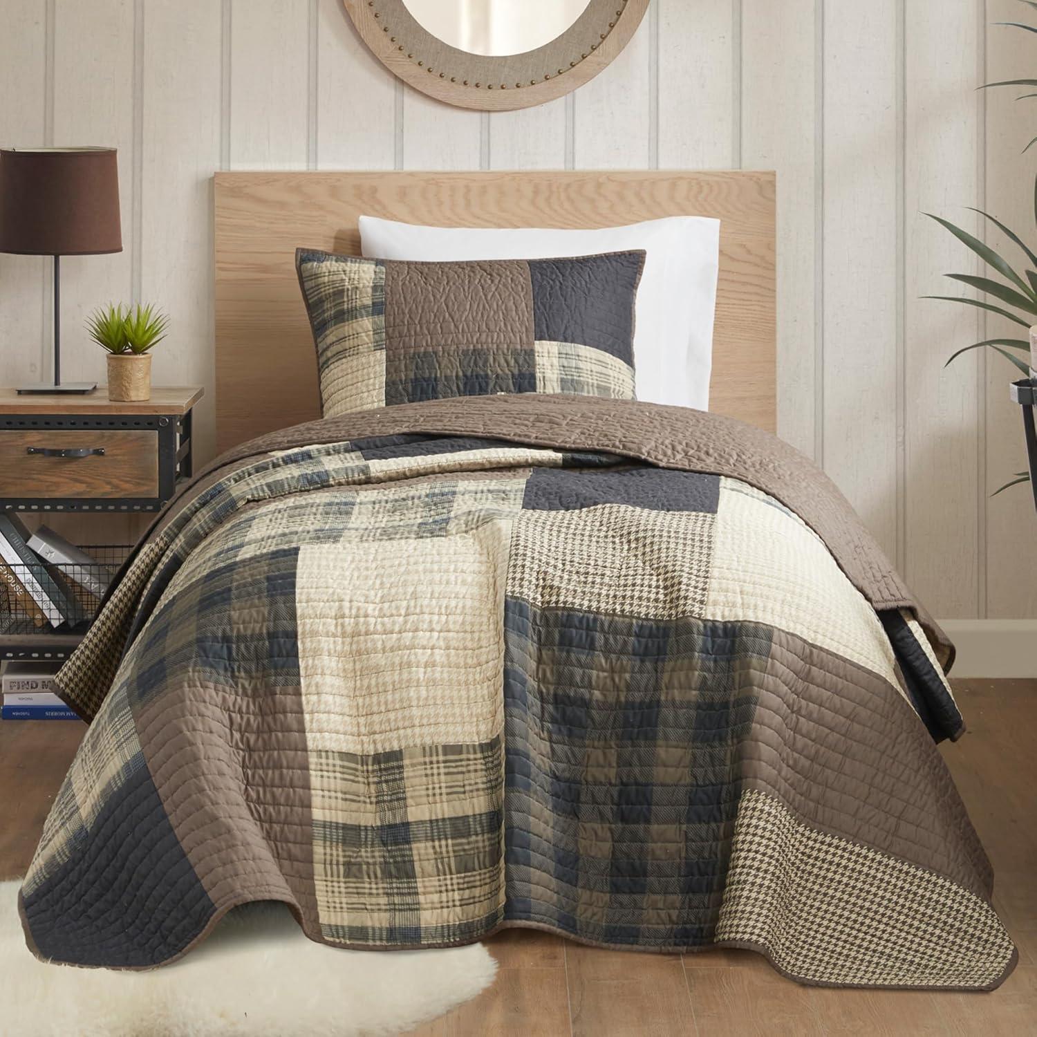 Winter Hills Oversized Cotton Quilt Bedding Set Tan - Woolrich