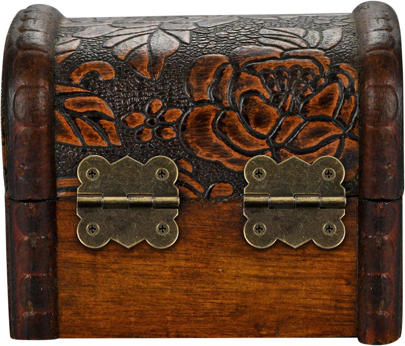 Jewelry Box Hardware 40 Pieces 1 inch Hinges Antique Small Butterfly Hinges - Bronze Engraving Design Box Hinges for Crafts Wooden Box, Gift Box Hinges, Cabinet Drawer Jewelry Box with 160 Screws