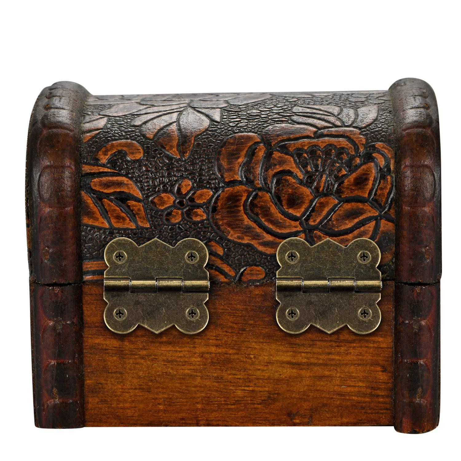 Jewelry Box Hardware 40 Pieces 1 inch Hinges Antique Small Butterfly Hinges - Bronze Engraving Design Box Hinges for Crafts Wooden Box, Gift Box Hinges, Cabinet Drawer Jewelry Box with 160 Screws