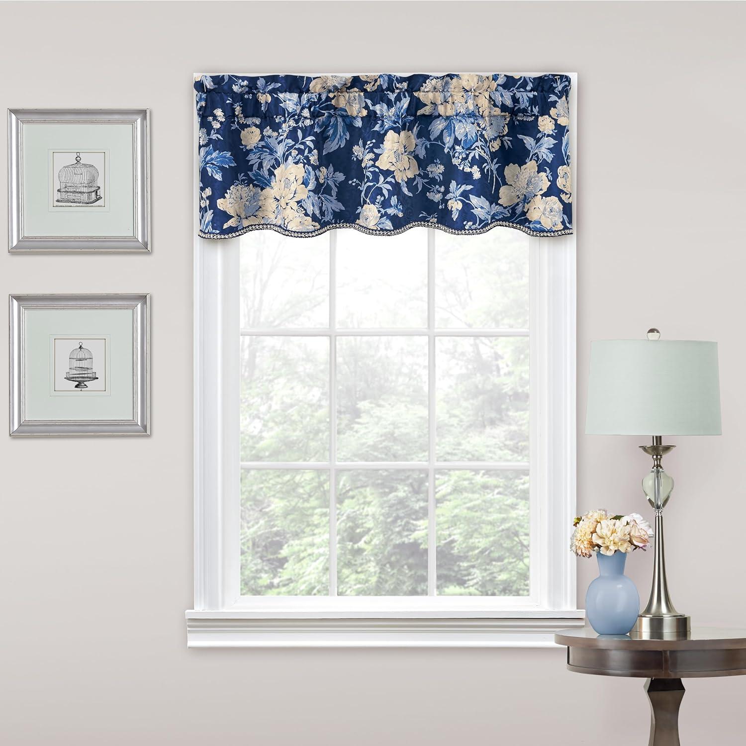 Forever Yours Floral 52" Curtain Window Valance