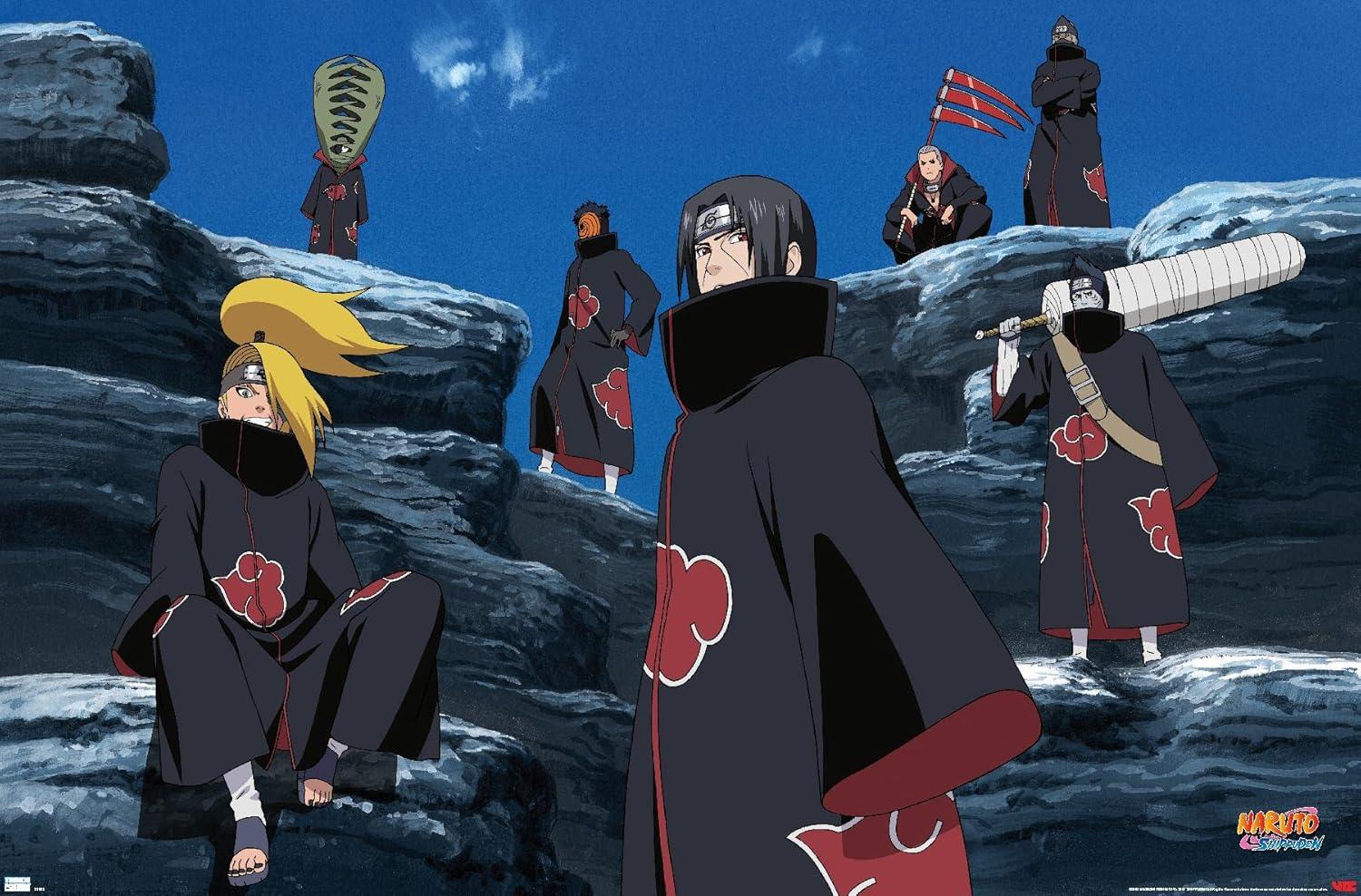 Naruto Shippuden Akatsuki Multicolor Premium Paper Wall Poster