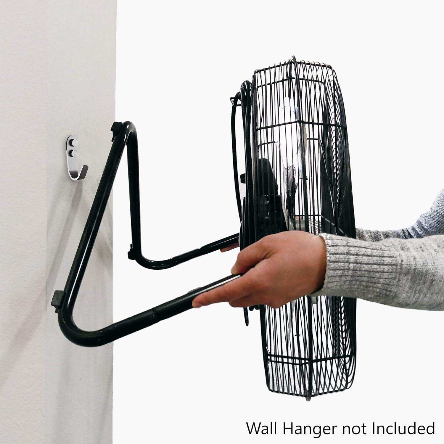 B-Air 20" High Velocity 3-Speed Floor Fan, Home and Commercial Use, 24" H, Black, FT-20X, New