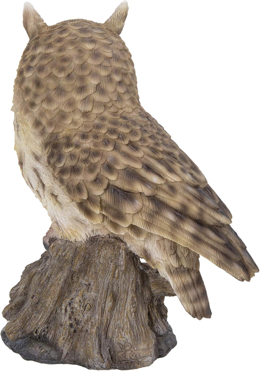 Motion Activated Singing Long-Eared Owlet Standing on Stump