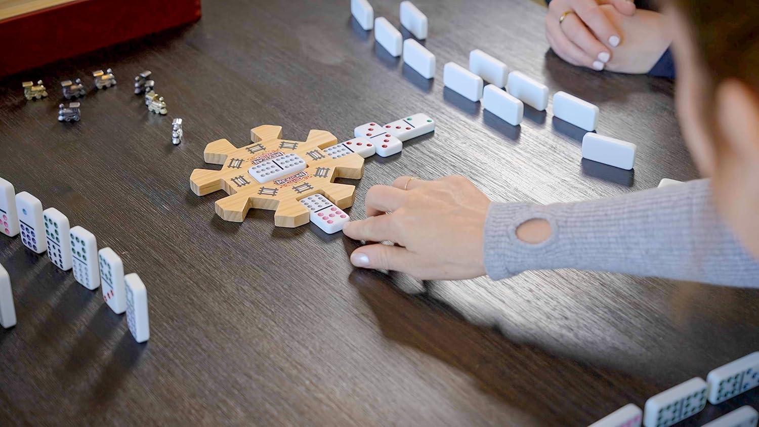 Mexican Train Domino Set with Wooden Collector Box