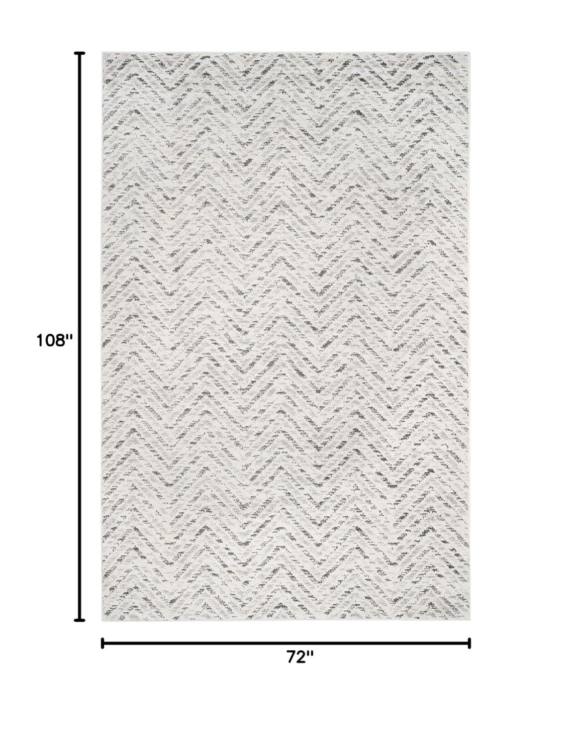 Adirondack ADR104 Power Loomed Area Rug - Ivory/Charcoal - 6'x9' - Safavieh.