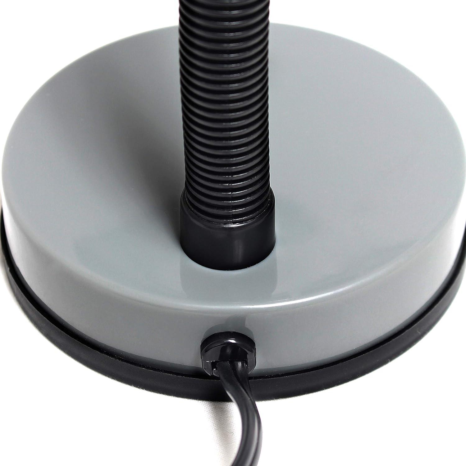 Basic Metal Desk Lamp with Flexible Hose Neck Silver - Simple Designs: ETL Listed, Adjustable, No Assembly Required