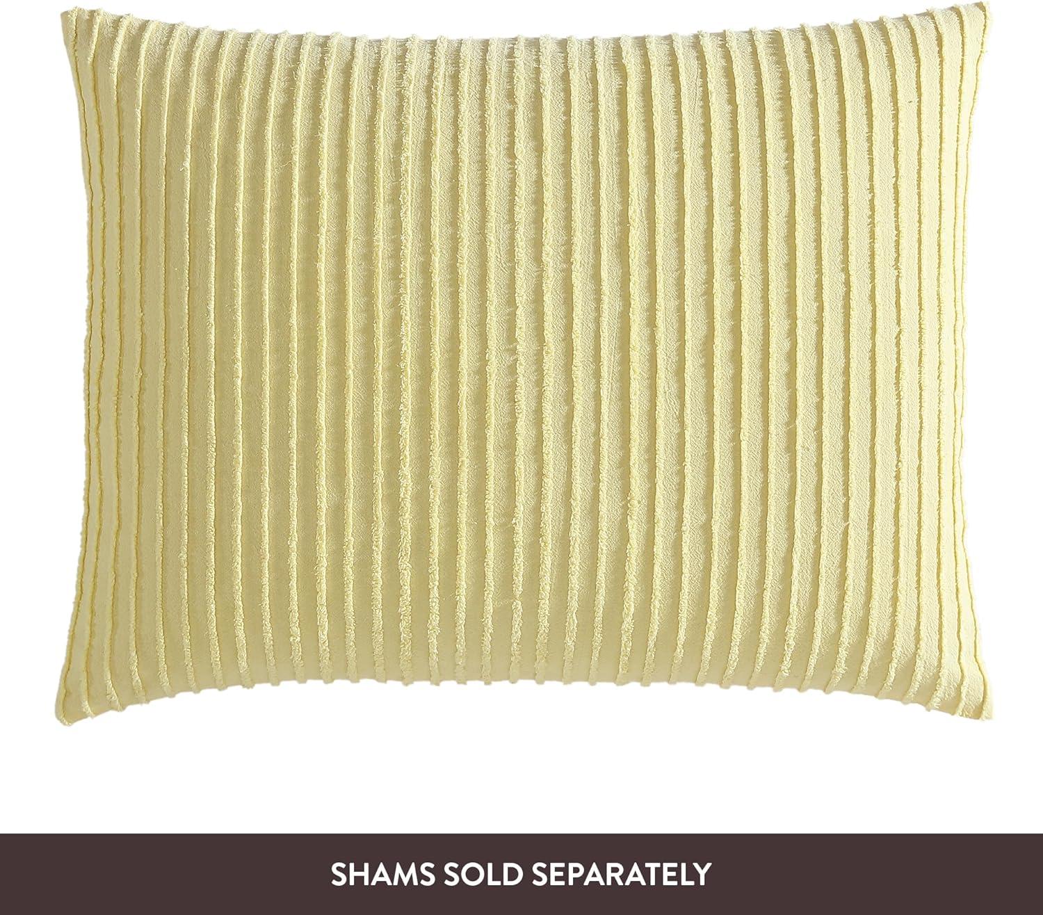 Sunny Yellow Cotton Chenille Queen Bedspread