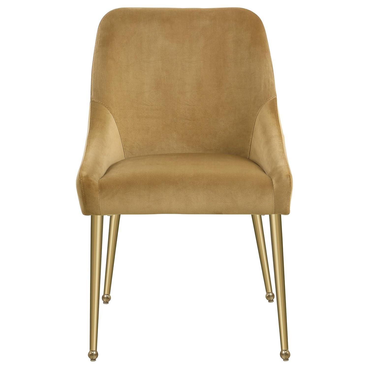 Coaster Mayette Velvet Parsons Wingback Dining Side Chair in Brown