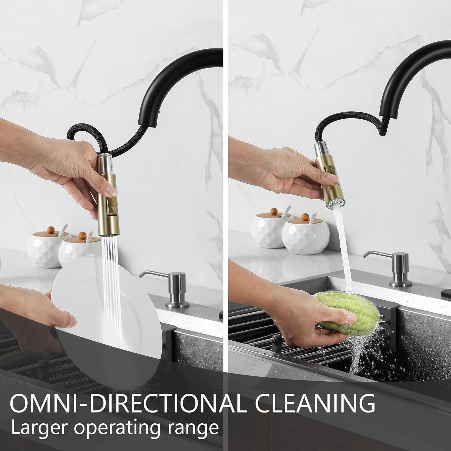 VIBRANTBATH Pull Out Kitchen Faucet