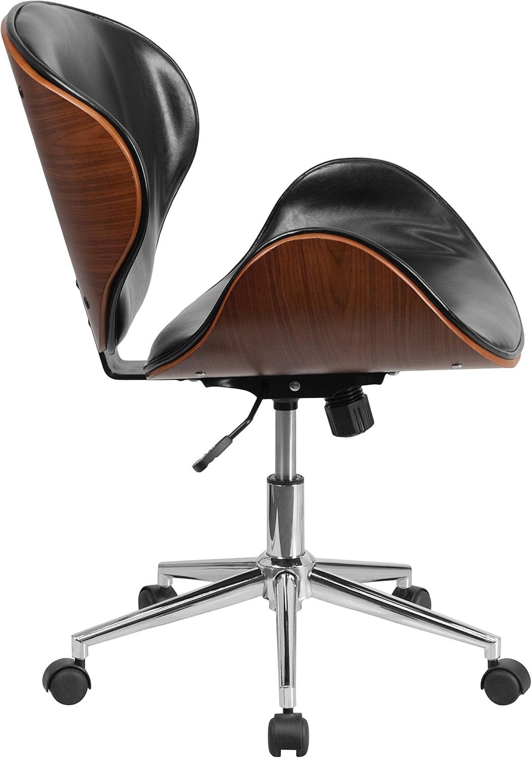 Flash Furniture Mid-Back Wood Conference Office Chair with LeatherSoft Seat