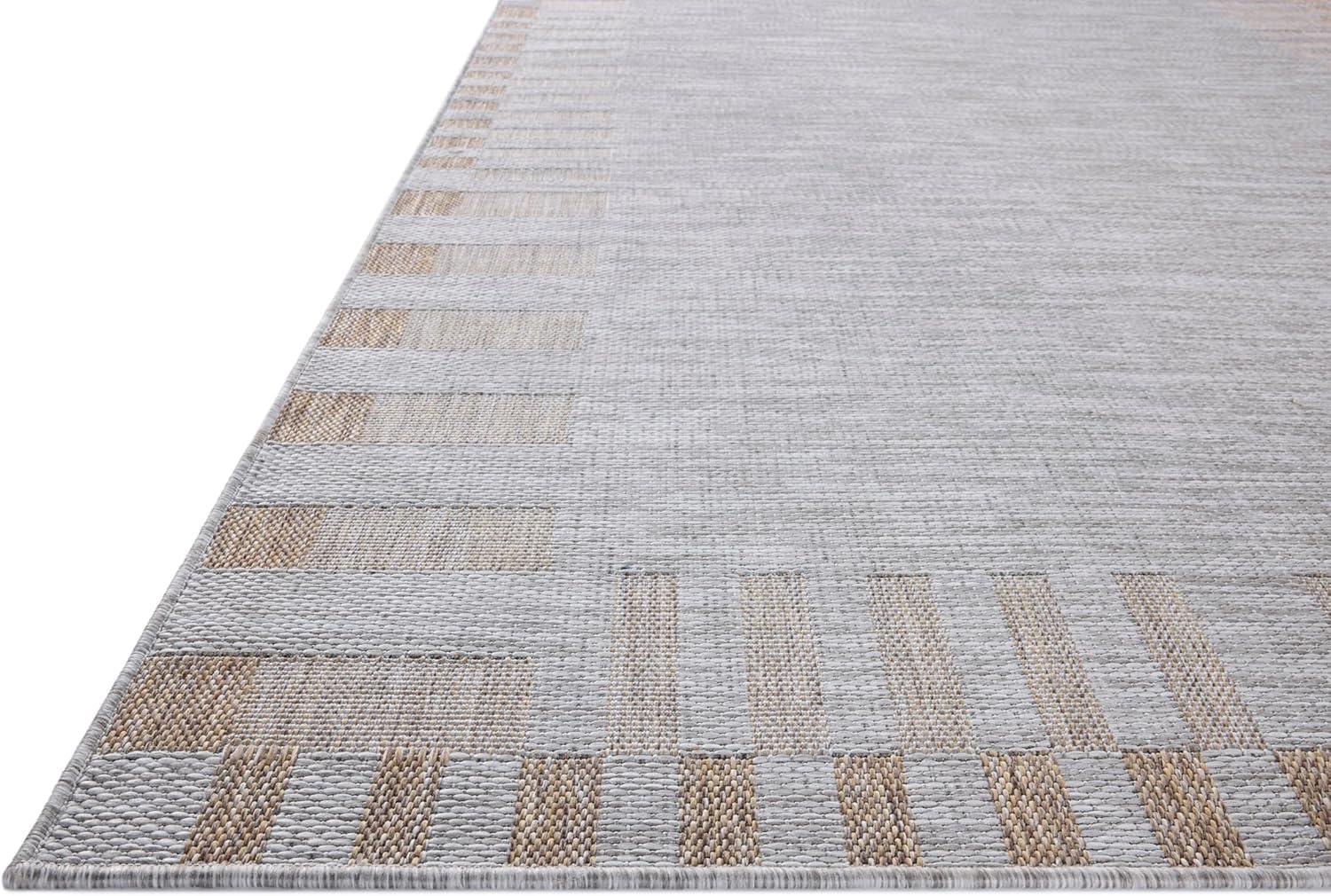 Topanga V Indoor / Outdoor Rug by Amber Lewis x Loloi - Silver and Natural / 3'11" x 5'11"