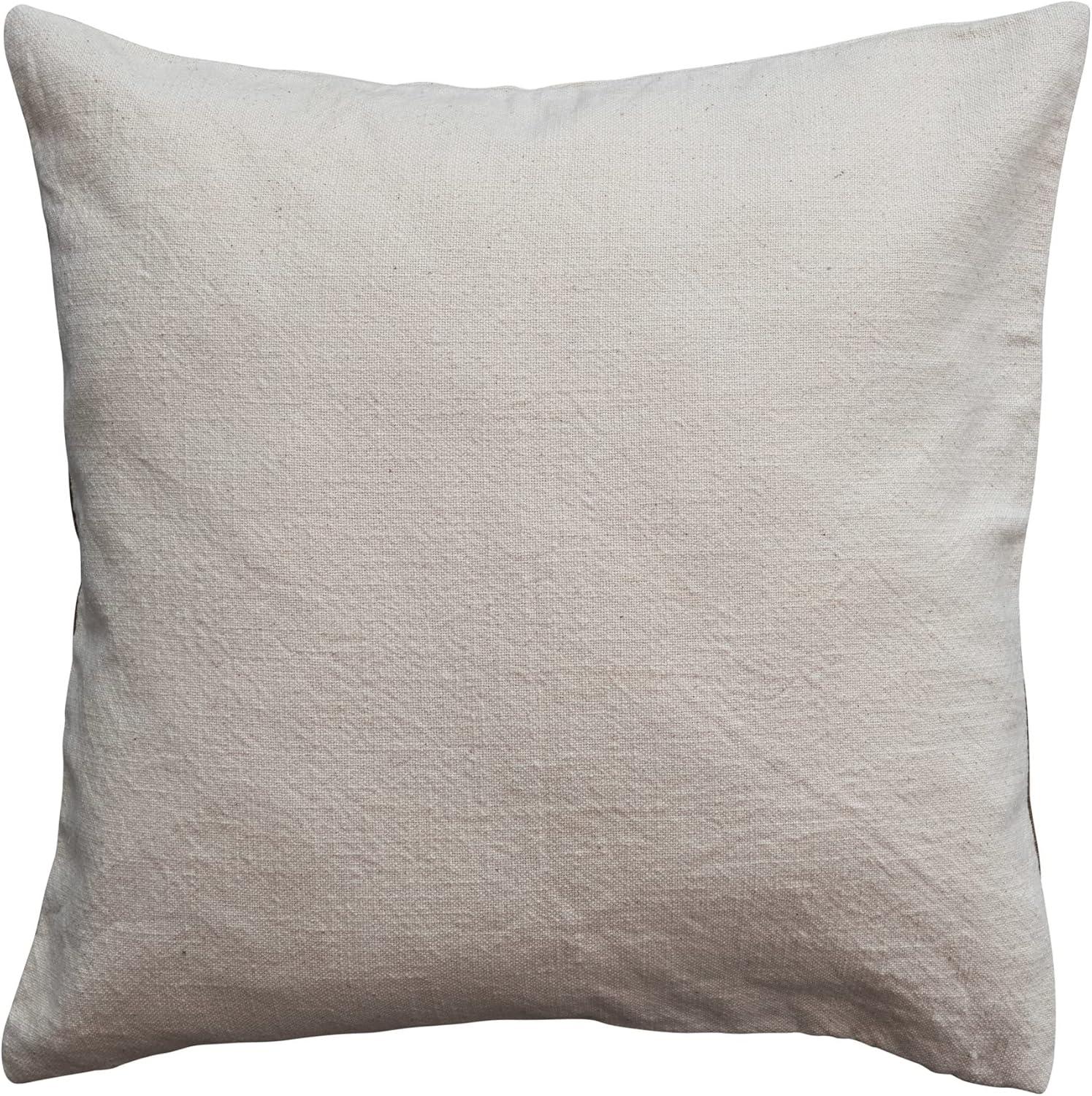 Embroidered Cotton Throw Pillow