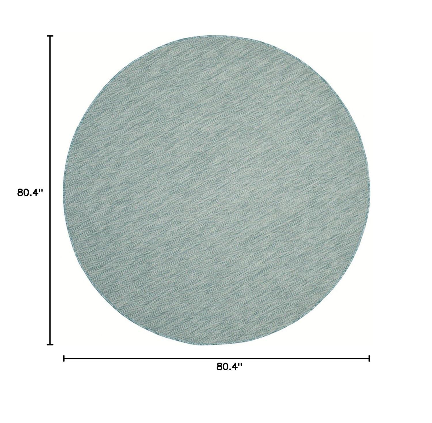 Courtyard CY8022 Power Loomed Indoor and Outdoor Area Rug - Grey/Navy - 6'7"x6'7" - Safavieh