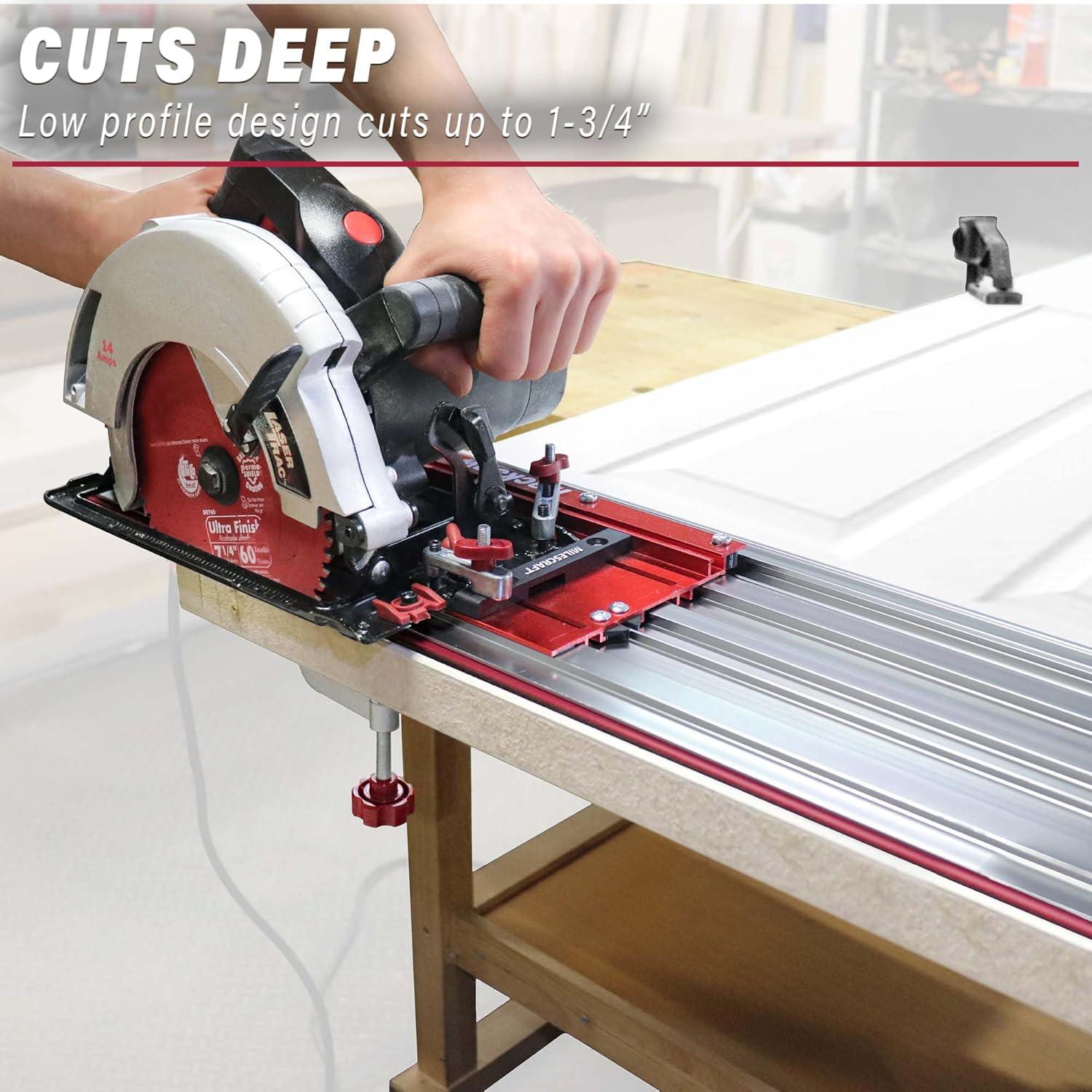 Milescraft Red and Silver Aluminum Track Saw Guide System
