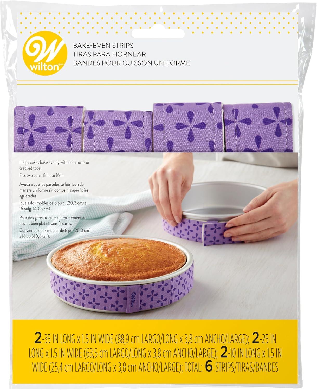 Aqua Adjustable Bake-Even Cake Pan Strips Set