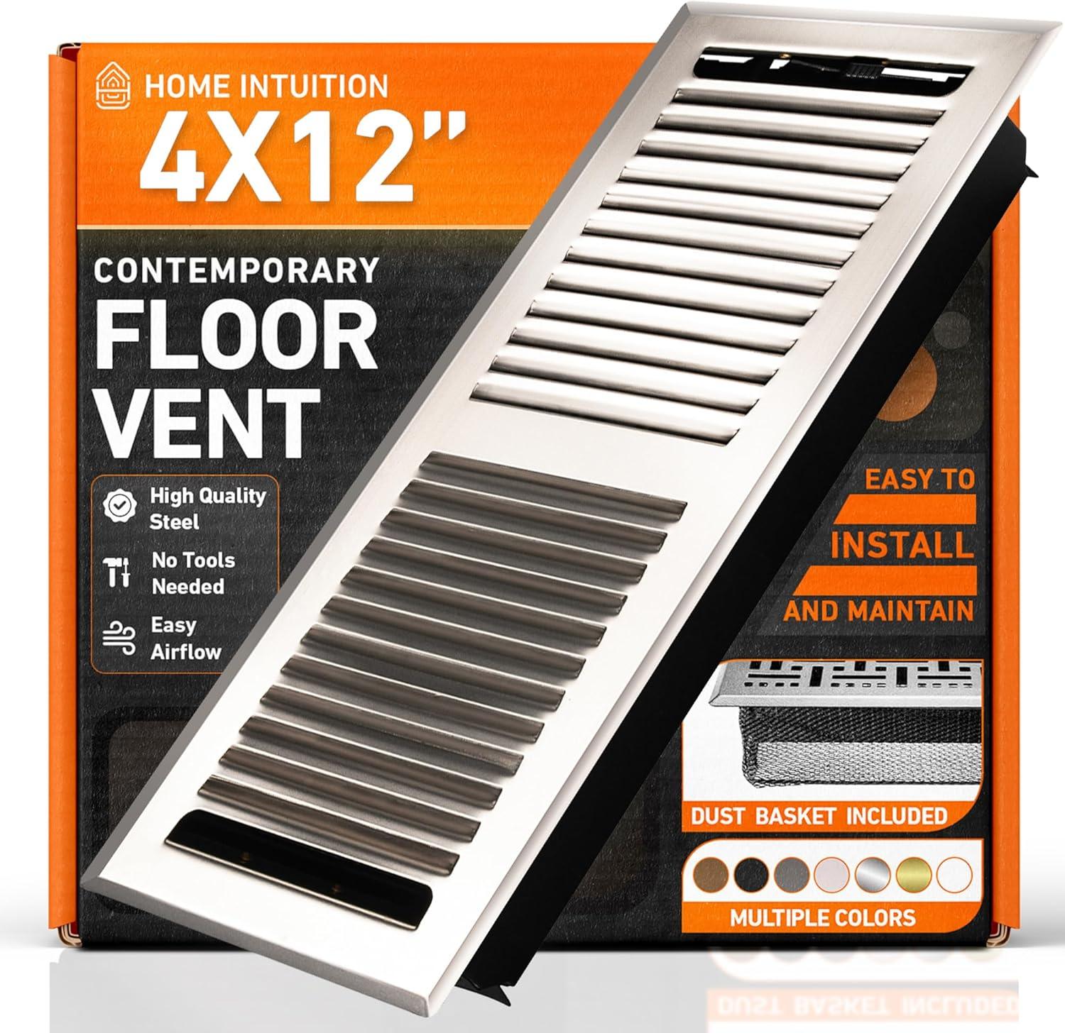 Home Intuition Contemporary Floor Vent Cover Register With Mesh Net